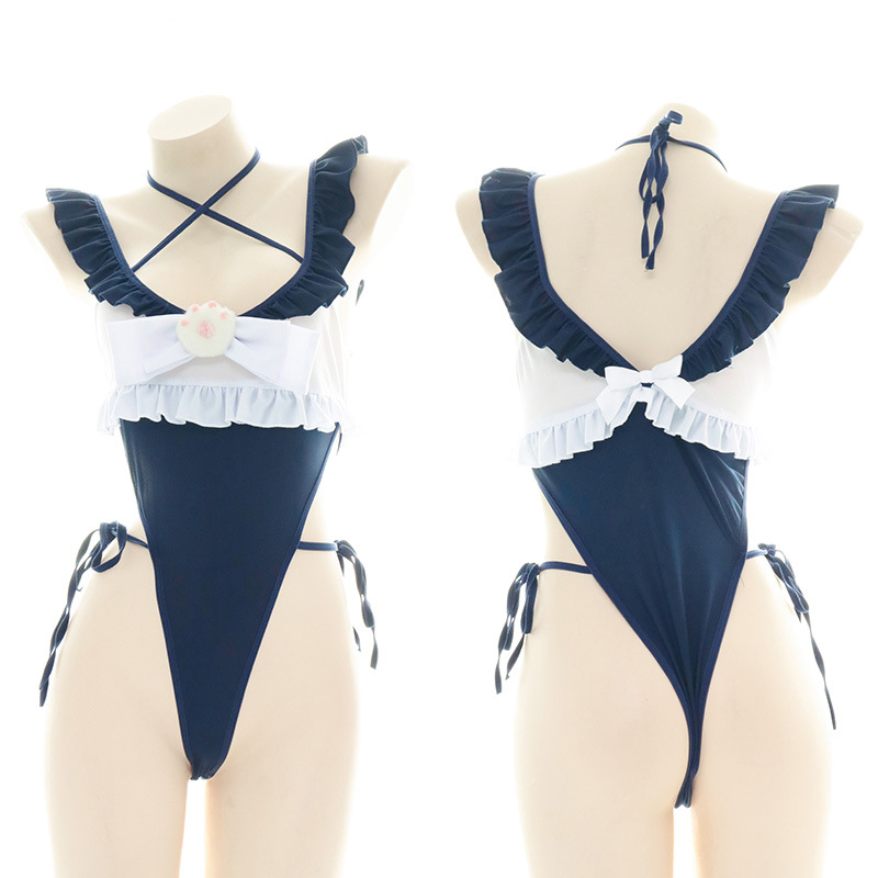 Swimsuit One Piece - Cute Ruffled Edge One Piece Swimsuit