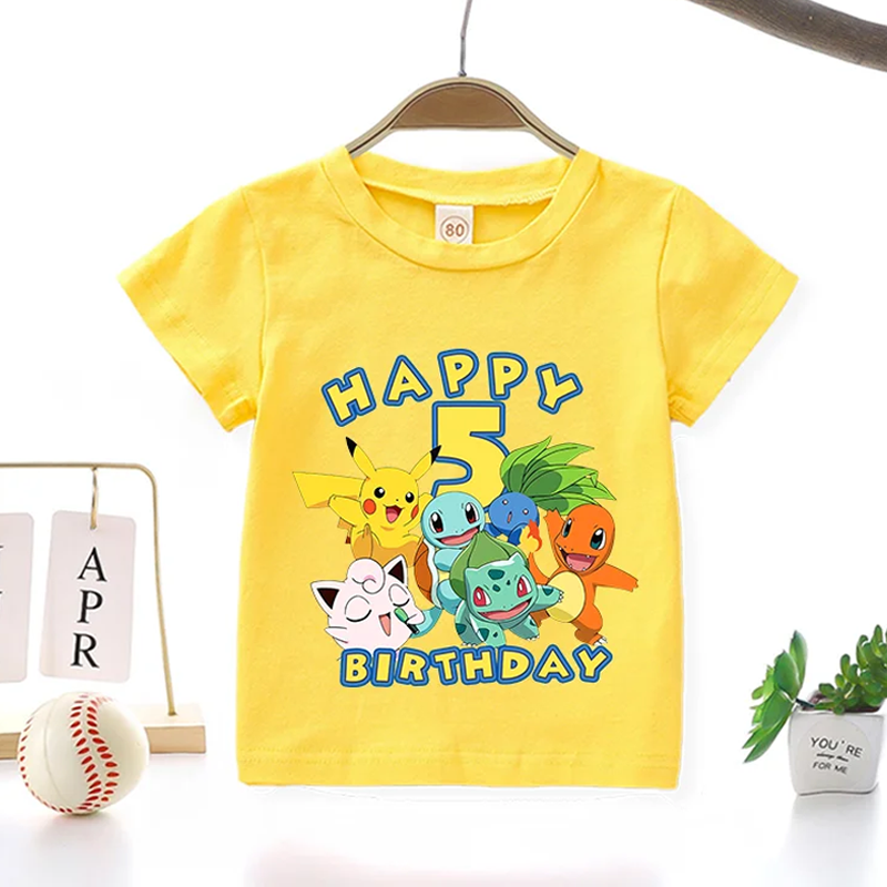 Summer Clothing Toddler - Pokemons Cotton T-Shirt Boys Girls Clothes
