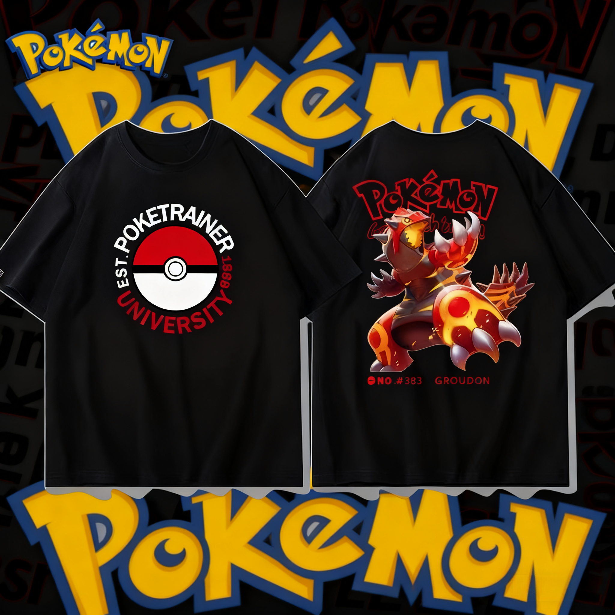 Summer Clothing Brands Men - 25 Summer Pokémon Anime Groudon Brand