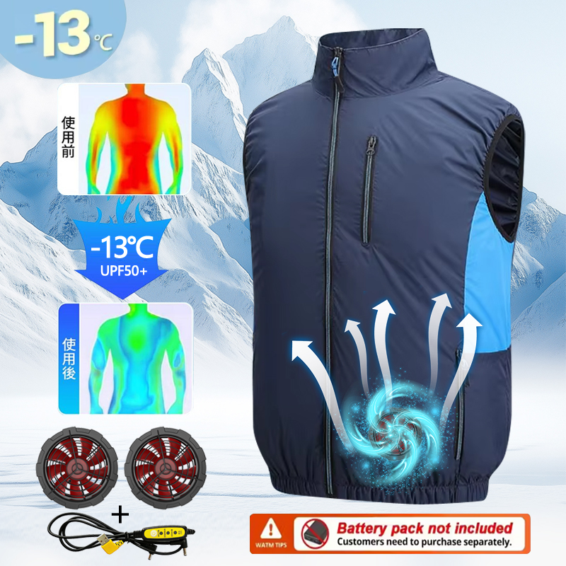Yours Clothing Summer Jackets - Fan Vest, Fan Jacket for Men