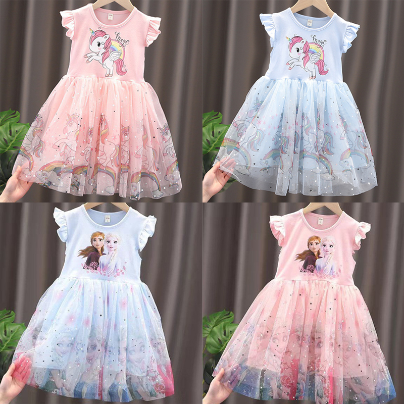 Summer Clothing Toddler - 2024 New Unicorn Summer Princess Dresses