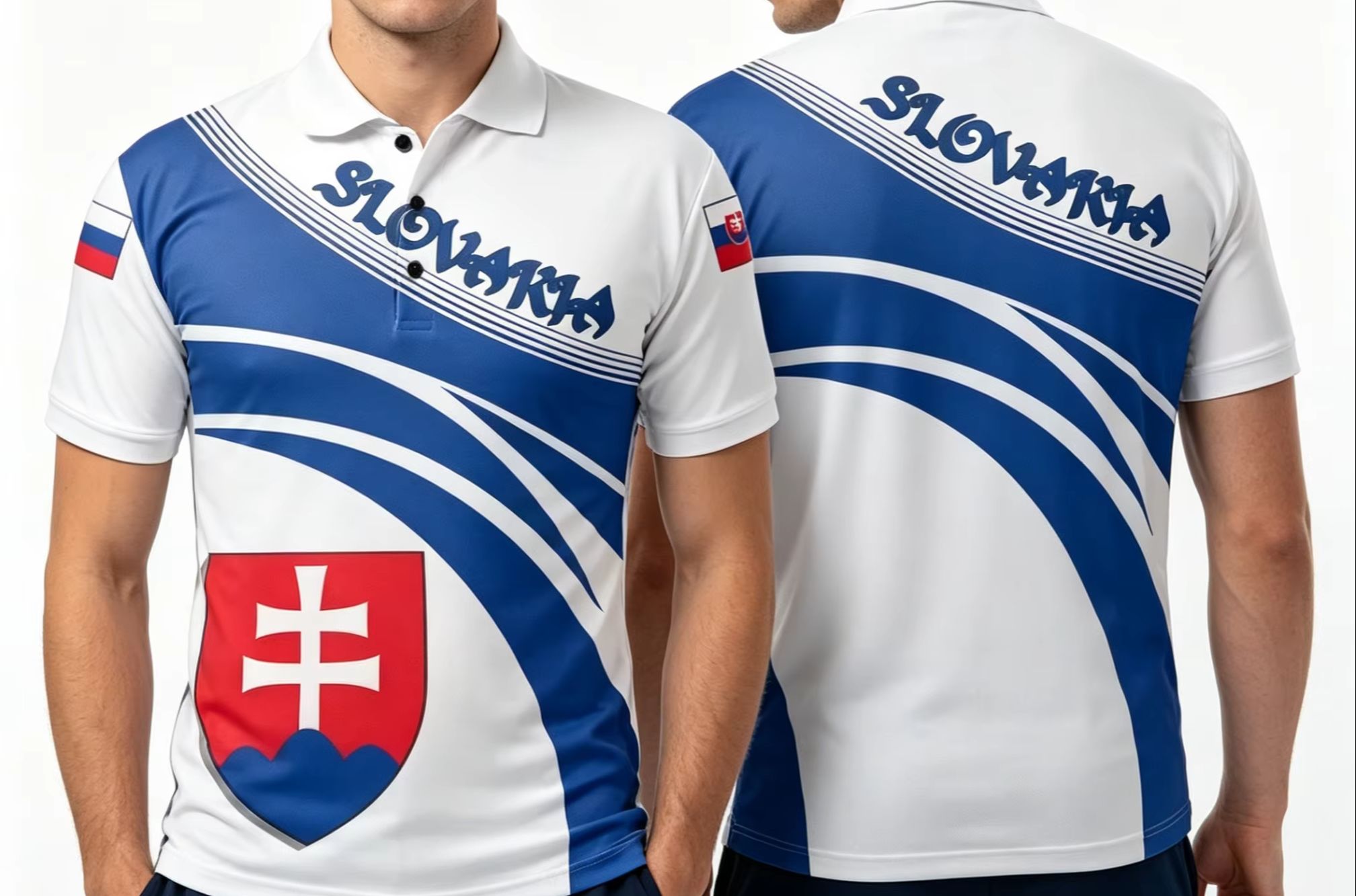 Summer Clothing Trends For Men 2026 - Slovakia Flag 3D Print Polo Shirt