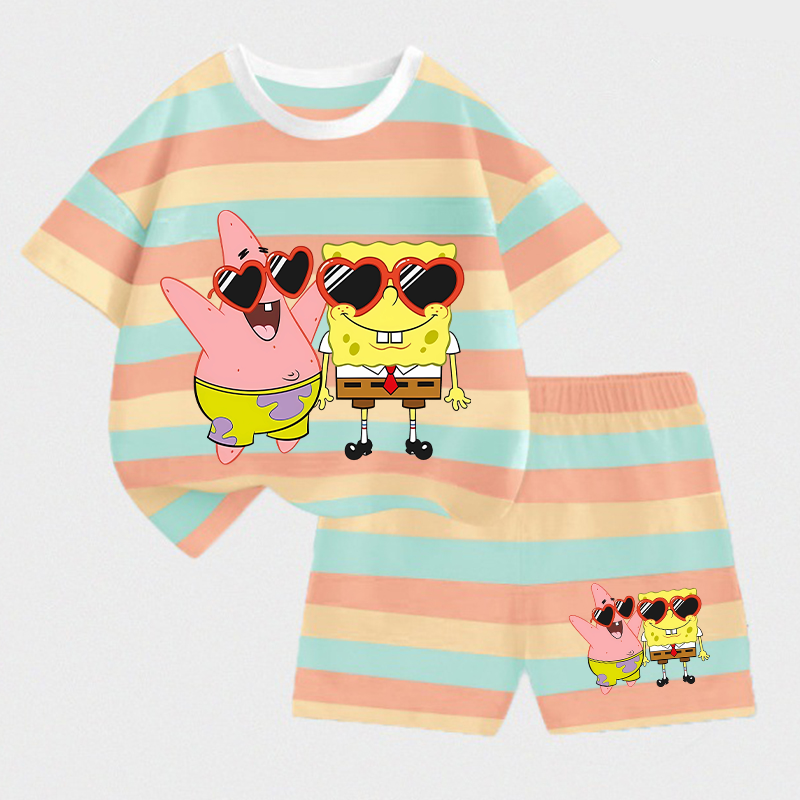 Summer Clothing Toddler - SpongeBobs SquarePants Kids T-shirt Shorts Set