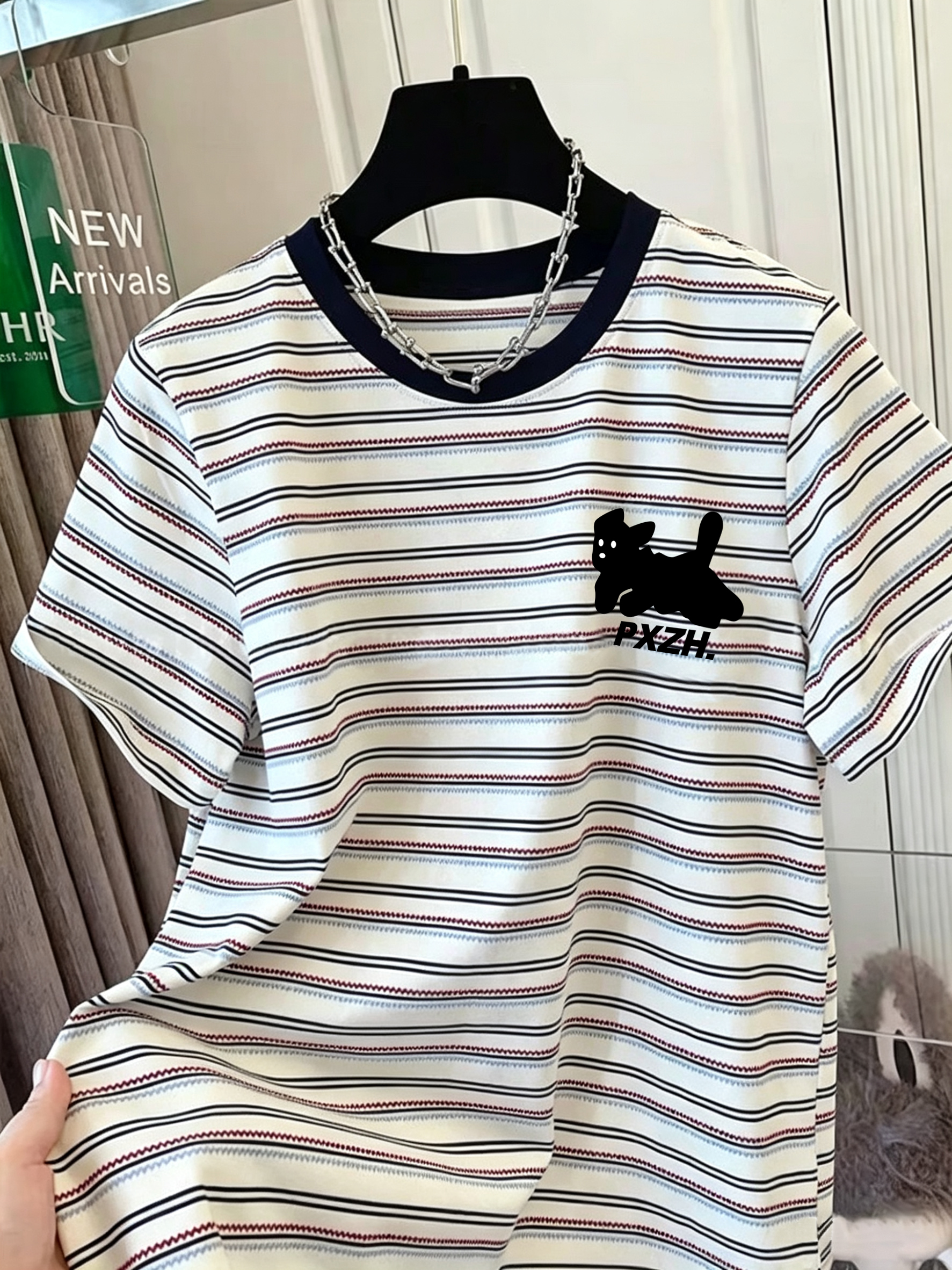 Unisex Pure Cotton Striped Sho - Summer Clothing Outlet recension och pris