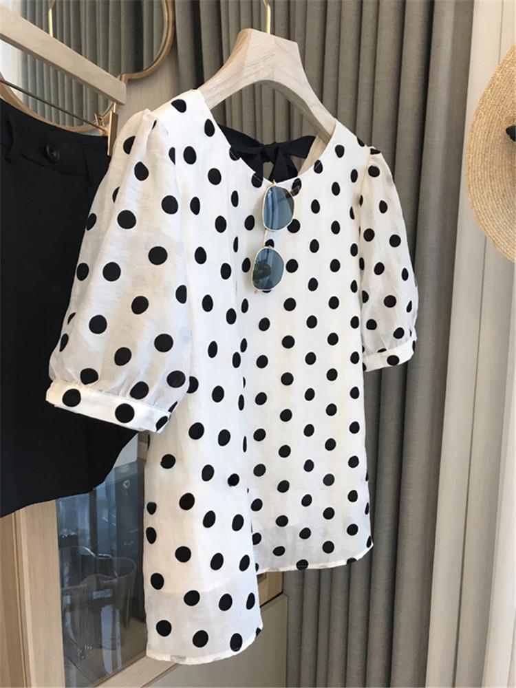 Polka Dot Blouses Women Elegan - Summer Holiday Clothing Women recension och pris