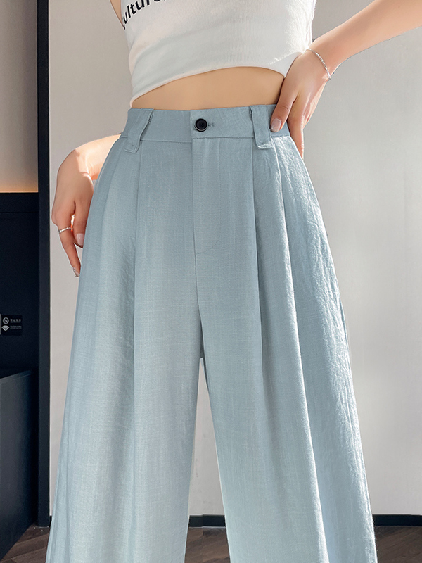 High Waist Linen Wide Leg Pant - Summer Clothing Outlet recension och pris