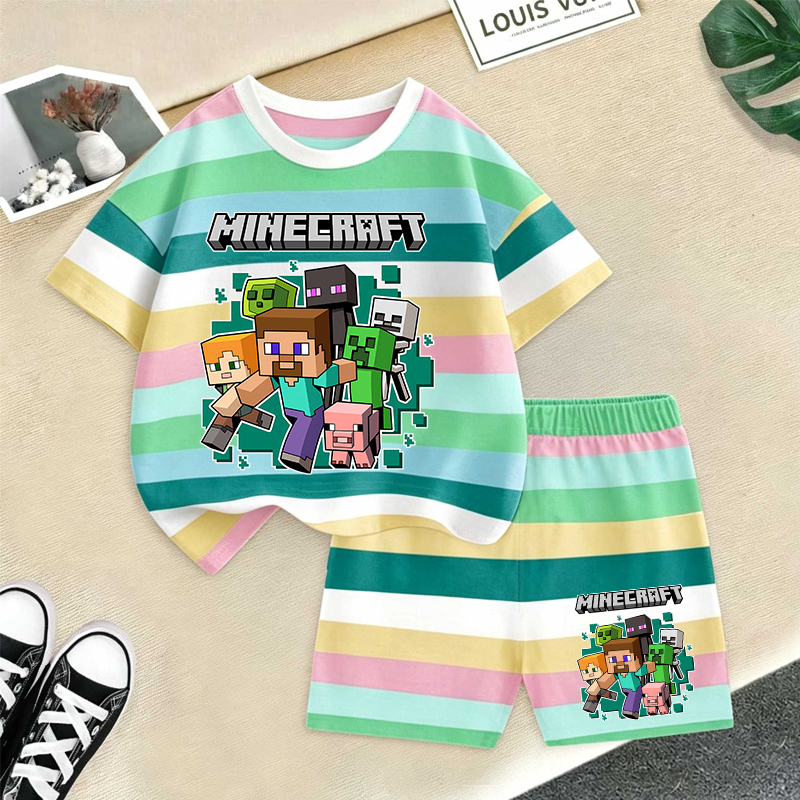 Minecrafted Girl boy Summer T  - Summer Clothing Toddler recension och pris