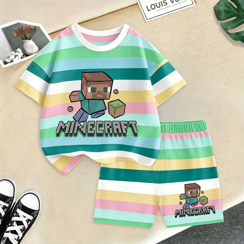 Minecrafted Girl boy Summer T  - Summer Clothing Toddler recension och pris