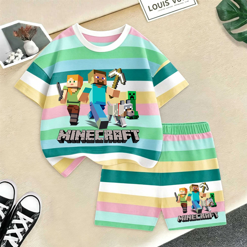 Minecrafted Girl boy Summer T  - Summer Clothing Toddler recension och pris