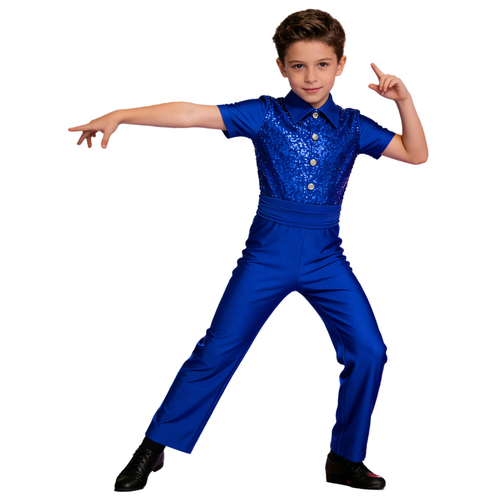 Boys Latin Modern Dance Shirt  - Summer Clothing Boys recension och pris