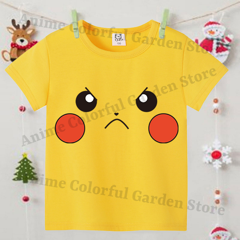 Pokemons Yellow Cute Short-sle - Summer Clothing Boys recension och pris
