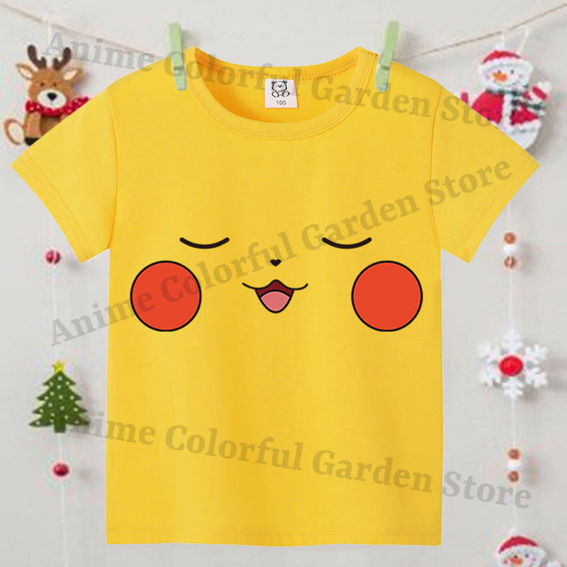 Pokemons Yellow Cute Short-sle - Summer Clothing Boys recension och pris