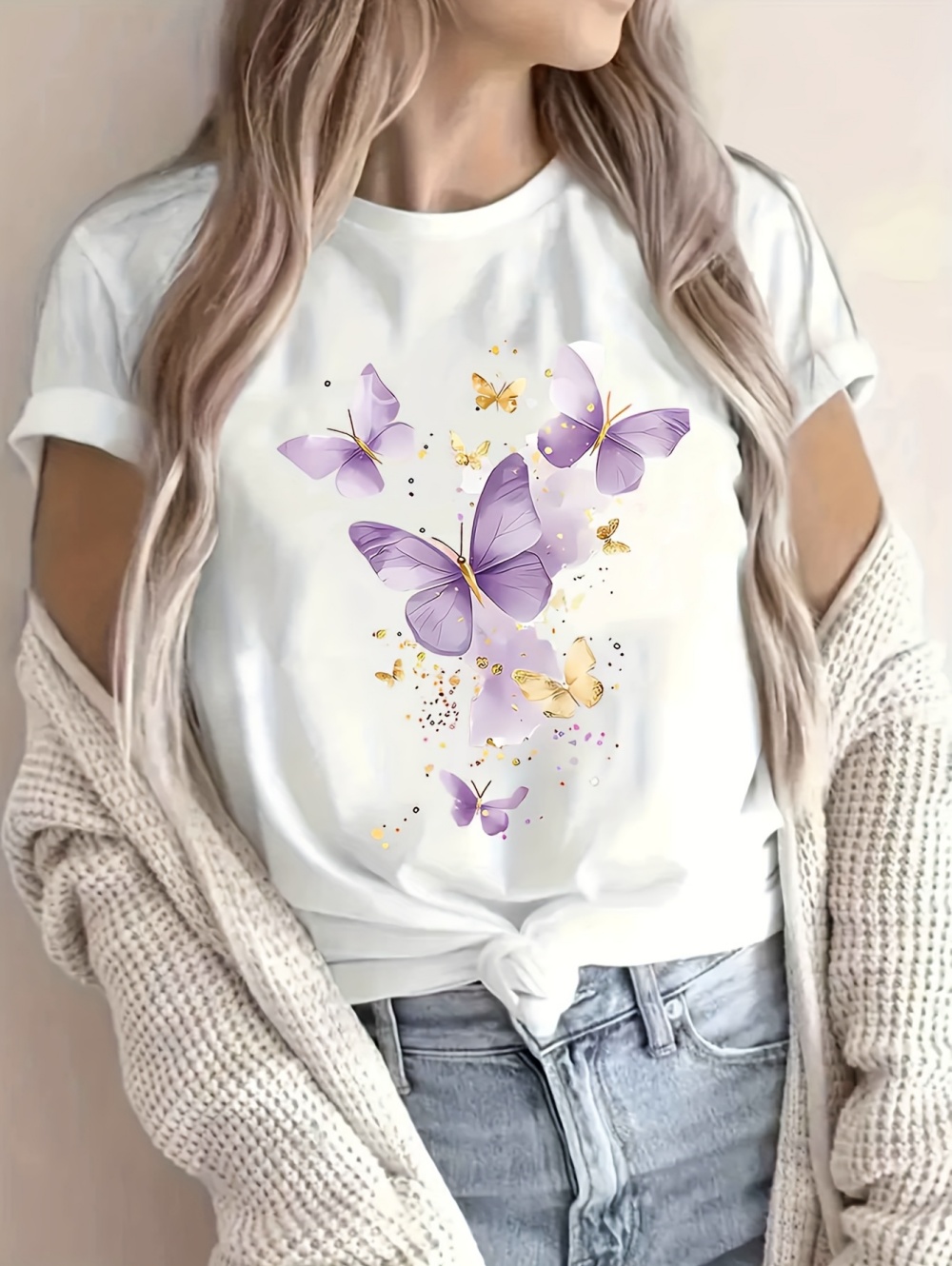 Vintage Butterfly and Flower F - Summer Holiday Clothing Women recension och pris