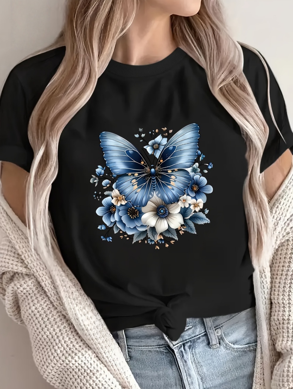 Vintage Butterfly and Flower F - Summer Holiday Clothing Women recension och pris