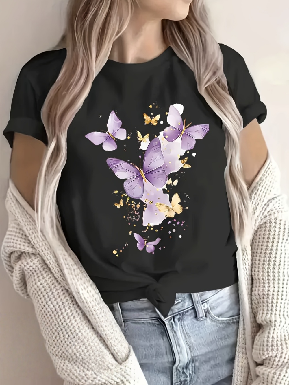 Vintage Butterfly and Flower F - Summer Holiday Clothing Women recension och pris