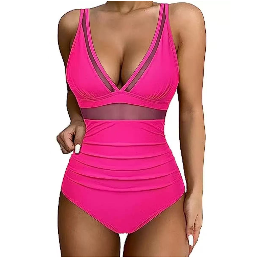 Women Deep V Mesh Cutout One P - Swimsuit One Piece recension och pris