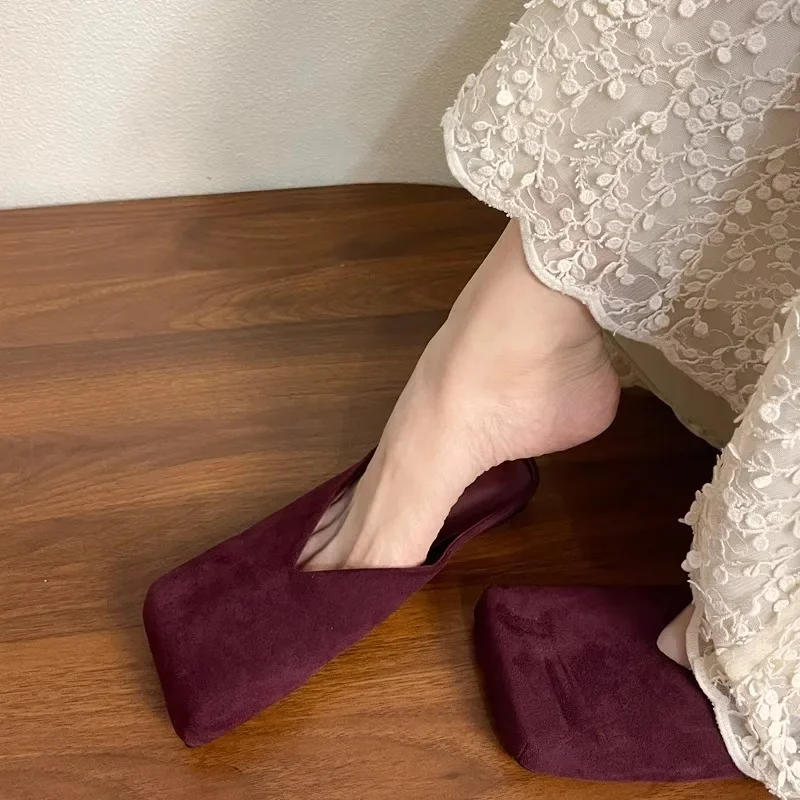 Women Suede Flats Mules Shoes  - Summer Clothing Fabric recension och pris
