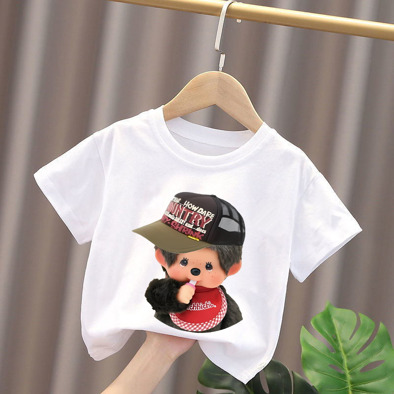 Monchhichi Kids T-shirts Anime - Summer Clothing Boys recension och pris