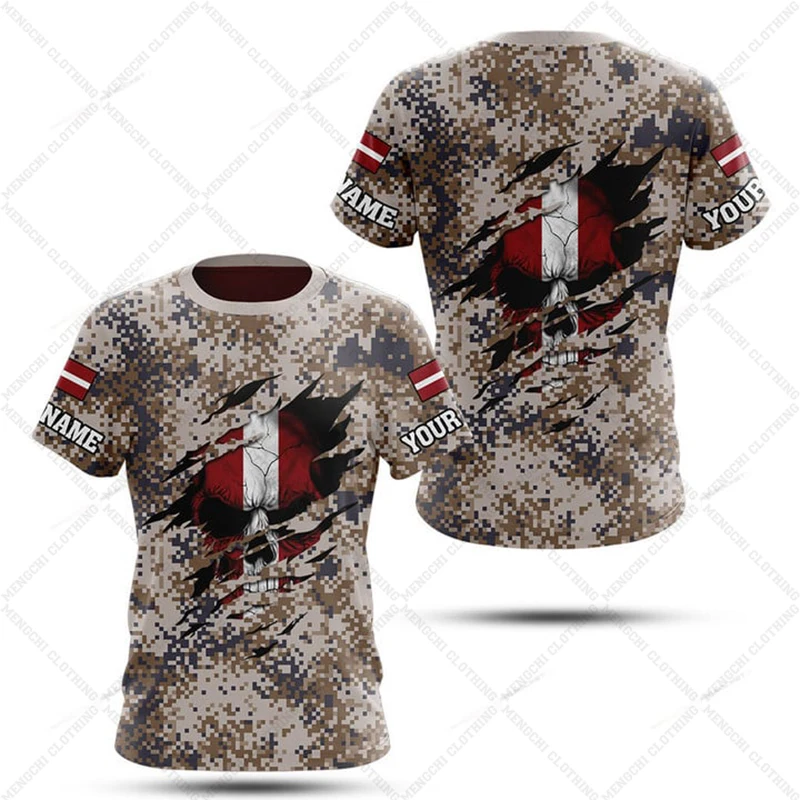 Custom Name Latvia Camouflage  - Summer Clothing Boys recension och pris
