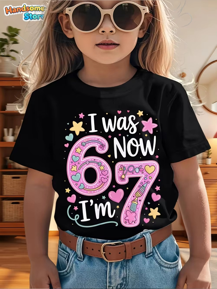 Kids Girls Rainbow Drip Number - Summer Clothing Drip recension och pris