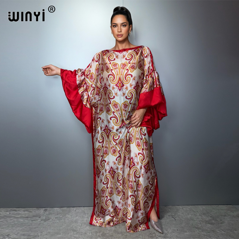 WINYI Retro Kaftan Dress for M - Summer Holiday Clothing Women recension och pris