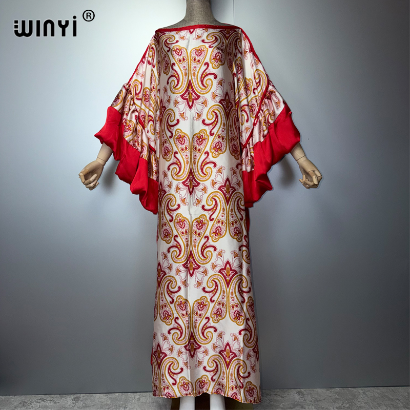 WINYI Retro Kaftan Dress for M - Summer Holiday Clothing Women recension och pris