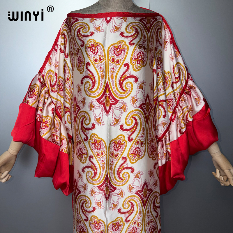 WINYI Retro Kaftan Dress for M - Summer Holiday Clothing Women recension och pris