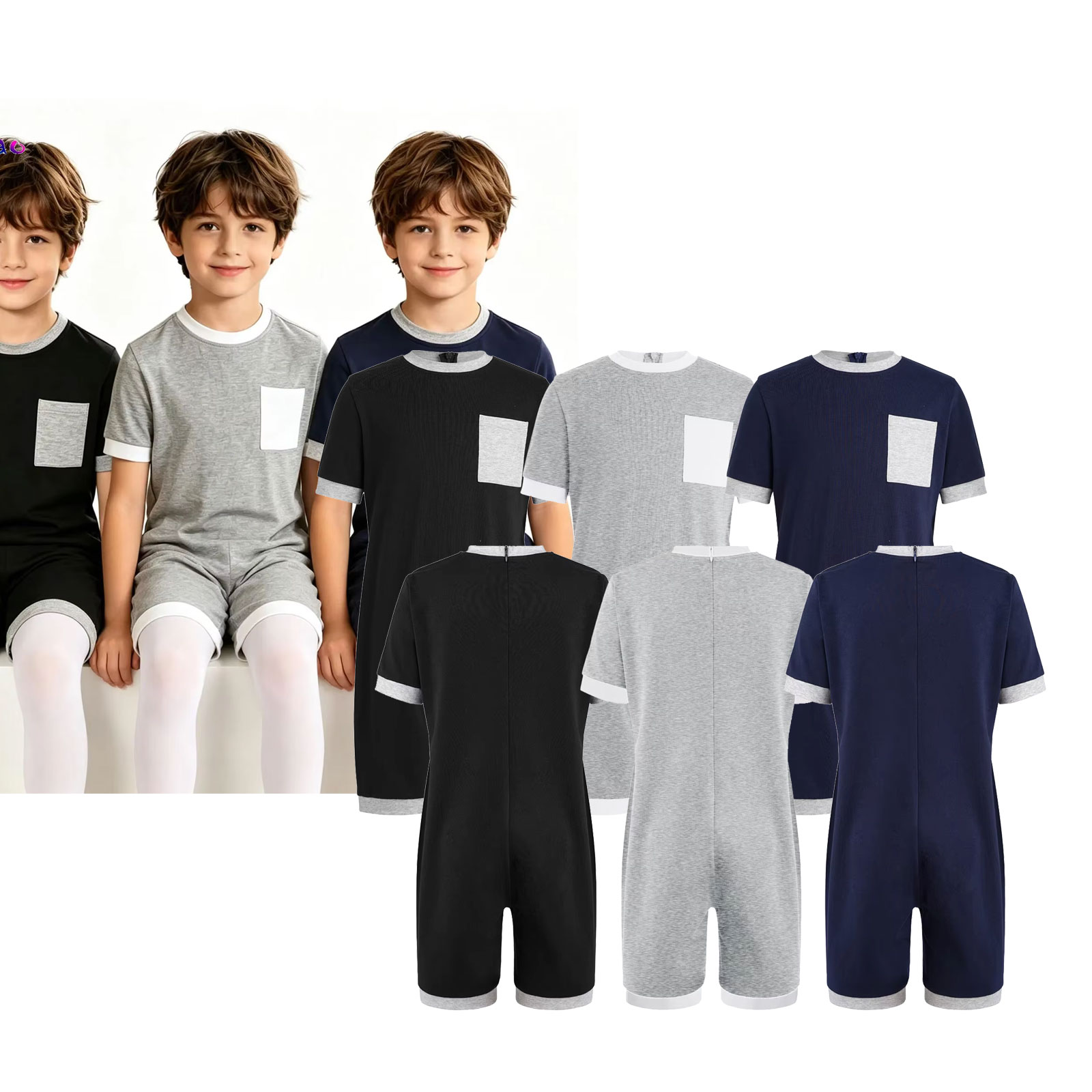 3Pcs Unisex Kids Special Needs - Summer Clothing Boys recension och pris