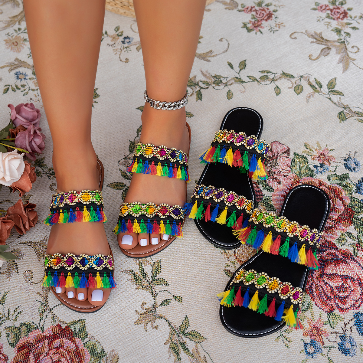 2025 New Women Slippers Casual - Summer Clothing Fabric recension och pris