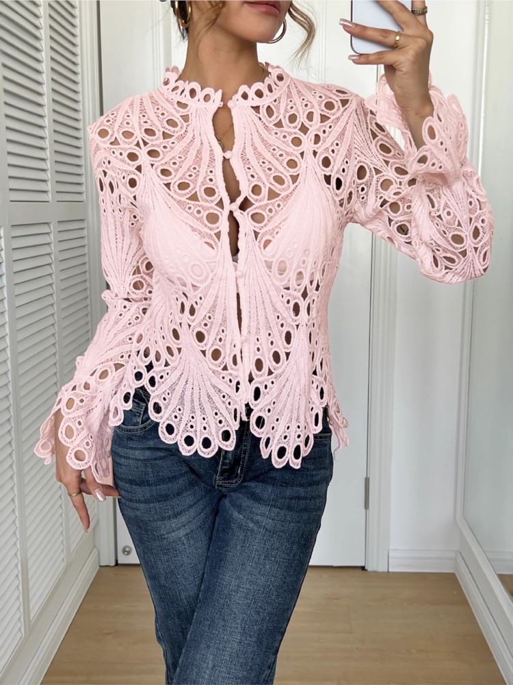 White Lace Shirt For Women Fas - Summer Holiday Clothing Women recension och pris