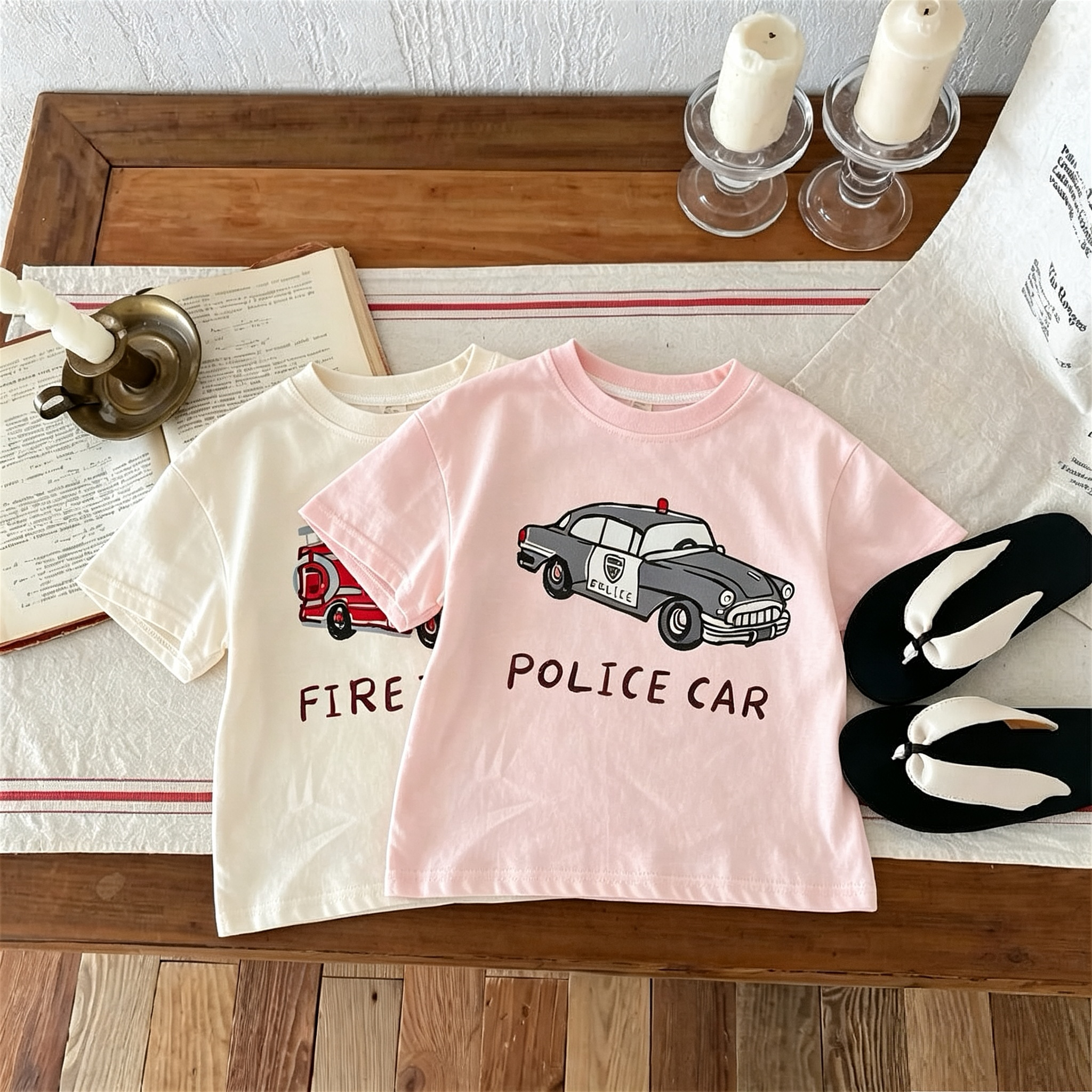 Printed Car Boys Girls T-shirt - Summer Clothing Boutiques recension och pris