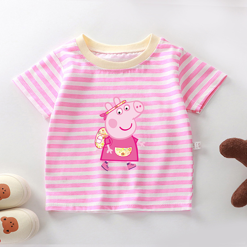 Peppas Pig Stripe T Shirts for - Summer Clothing Toddler recension och pris